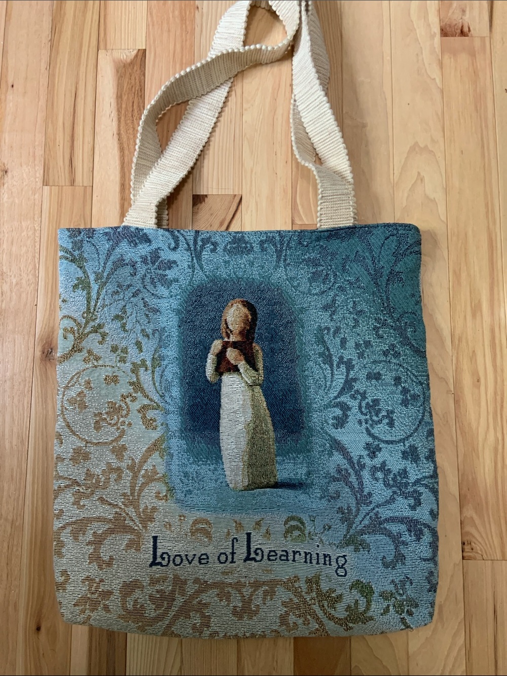 Willow Tree Tapestry Tote Bag ‘Love of Learning and open books, open minds’